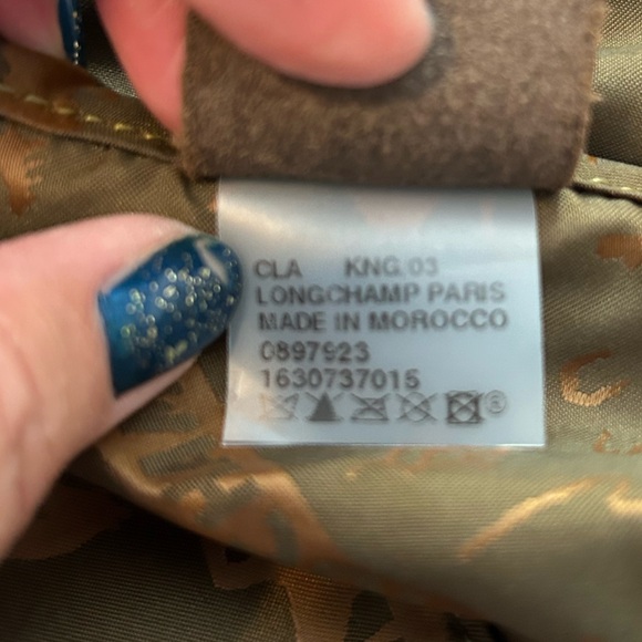 Leather Longchamp le Pliage large tote - Picture 12 of 16